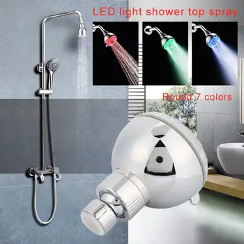 

Automatic Color Change Durable Sturdy Shower Small Spray Pressurized Shower Shower Showerhead Head Bathroom Adapter Kitchen