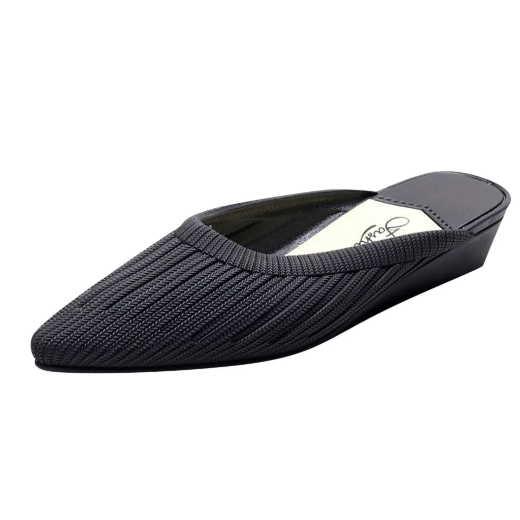 Chaussures femme/Женская обувь Элегантные туфли на танкетке с острым носком без застежки
