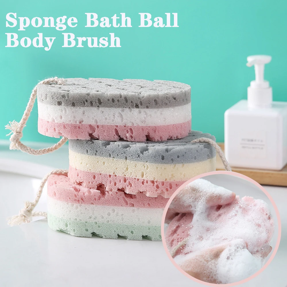 Bola de esponja para baño, frotador de ducha para todo el cuerpo, cepillo de masaje exfoliante, depurador corporal, accesorios de baño de alta calidad