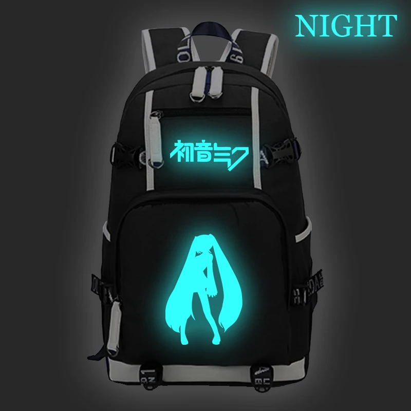 

Anime Hatsune Miku Luminous Backpack Casual Backpack Teenager Boys Girls Backpack School Bag Fashion Shoulder Laptop Backpack