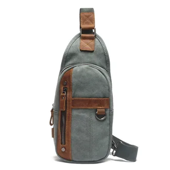 

Chest Bag For Women Fashion Oil Canvas Cross Chest Bag For Men Outdoor Sports Chest Bags For Men Waterproof