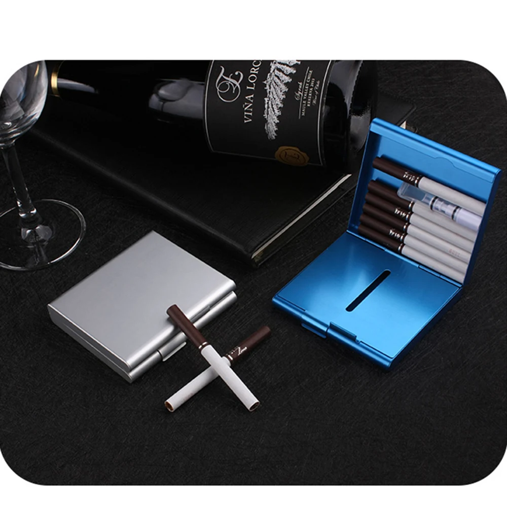 Алюминиевый ультратонкий открытый держатель для сигарет 20 палочек креативный металлический чехол для сигарет Мужские Подарочные принадлежности для сигарет