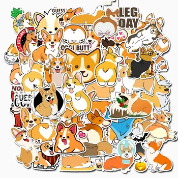 

50 PCS Stickers Cute Cartoon Animals Corgi Waterproof Sticker DIY For Girl Things On Laptop Fridge Phone Skateboard Suitcase