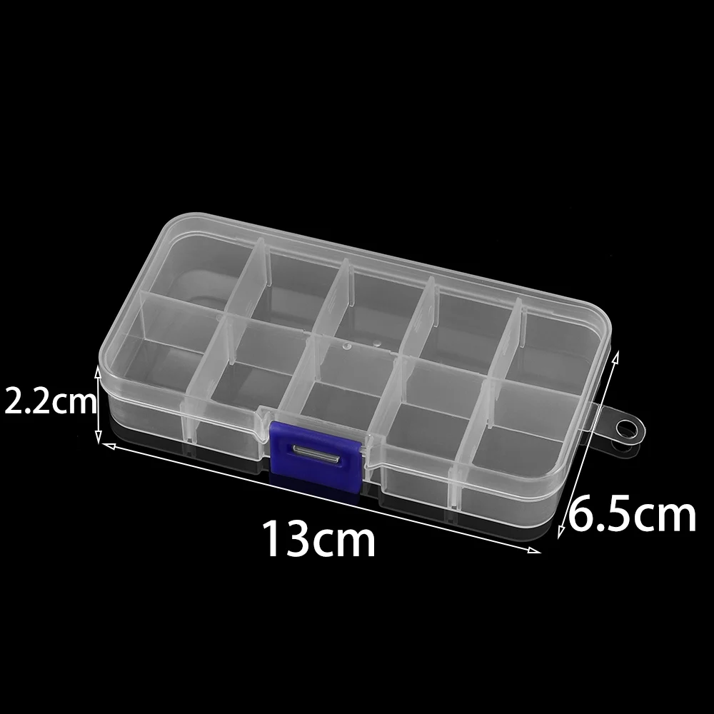 13 x 6.5 x 2.2CM Все виды пластиковых регулируемых квадратных/круглых прозрачных аксессуаров для ювелирных изделий, бусин, таблеток, коробка для хранения ногтей, чехол-Органайзер - Цвет: 13 x 6.5 x 2.2CM