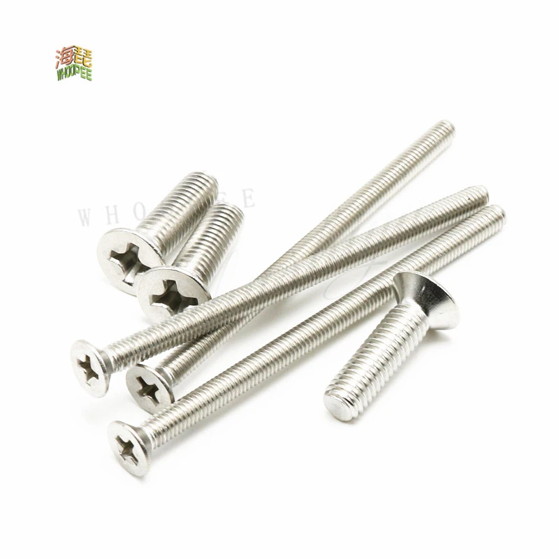 Stainless Steel Screw Cross Phillips Screw 10/50 M2-M8 A2-70 304 Stainless steel GB819 Cross Phillips Flat Countersunk Head Screw Bolt