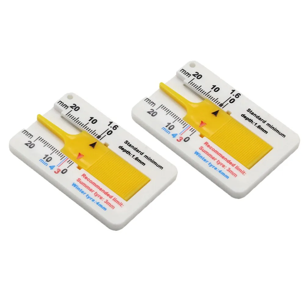 2pcs Vernier caliper depth gauge depth gauge for tread pattern of plastic tread gauge 0-20mm tread gauge tire tread depth 30N28 (6)