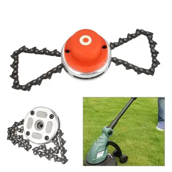 

Trimmer Head Multifunctional Chain Mower Chain Durable Universal Practical Portable Metal Orange Accessories Weeder Home