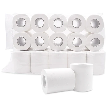 

10 Rolls White Toilet Tissue Hollow Replacement Roll Paper Clean Prevent Flu Dinner Table Napkins 4 Ply Paper Towels Wholesale