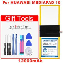LOSONCOER 12000 мАч HB3X1 HB3484v3eaw-12 сменная батарея для huawei MediaPad 10 Link S10-201wa планшетный ПК батарея+ Бесплатные инструменты