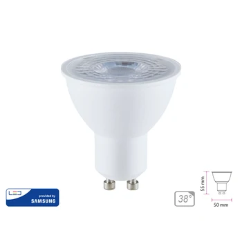 

V-TAC GU80038C Led lamp GU10 8W 220V 38 degree hot 3000K Samsung Chip warranty 5 year old narrow angle SKU-875