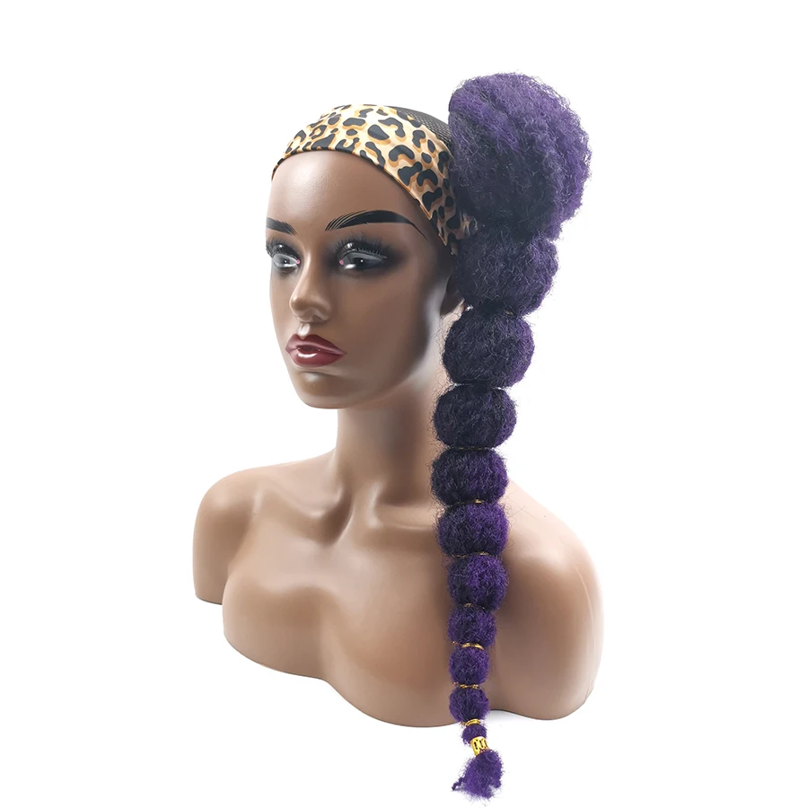 para preto feminino afro puff kinky encaracolado