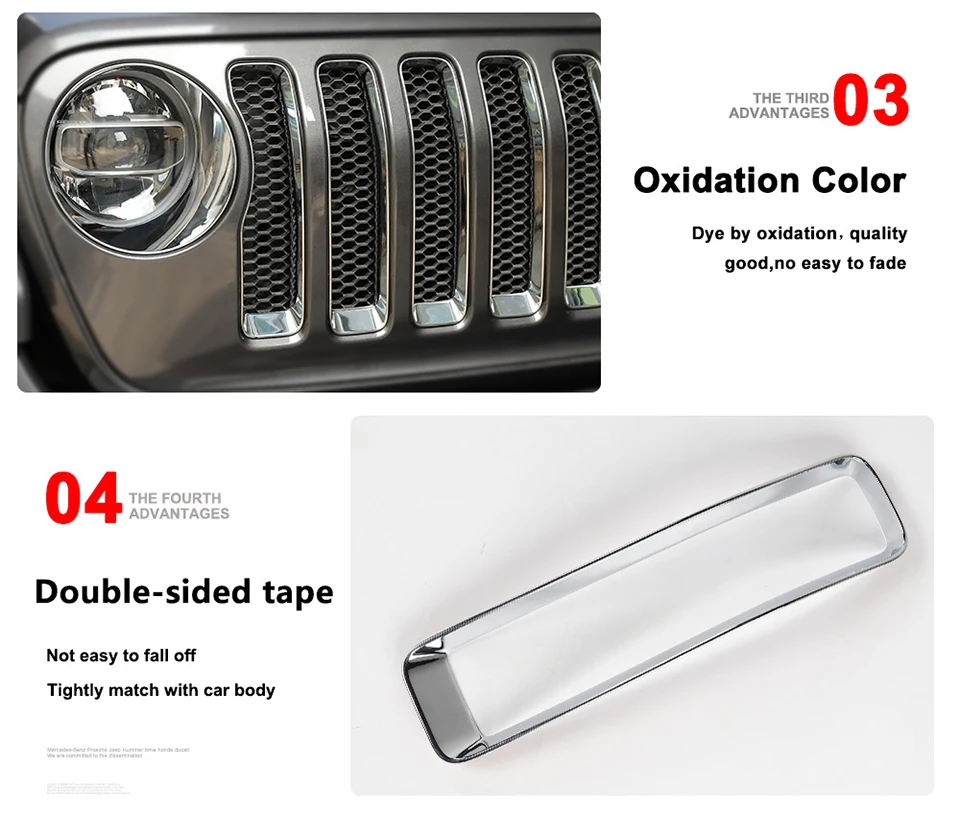 BAWA наклейки на переднюю решетку для Jeep Wrangler JL+ гоночный гриль для Jeep Wrangler JL