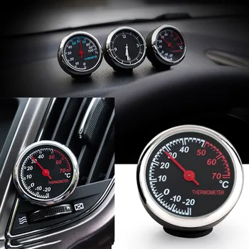 

Round Shape Car Automobile Digital Clock Auto Watch/Thermometer/Hygrometer Car Interior Decoration Ornament Car Styling