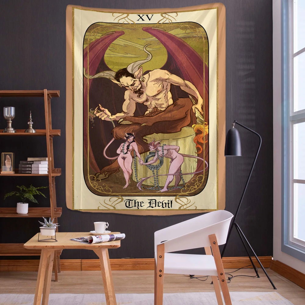 Description Picture 6 of itemPsychedelic Human Body Tarot Tapestry Wall Hanging Moon Art Witchcraft TAPIZ Astrology Bohemian Home Decor