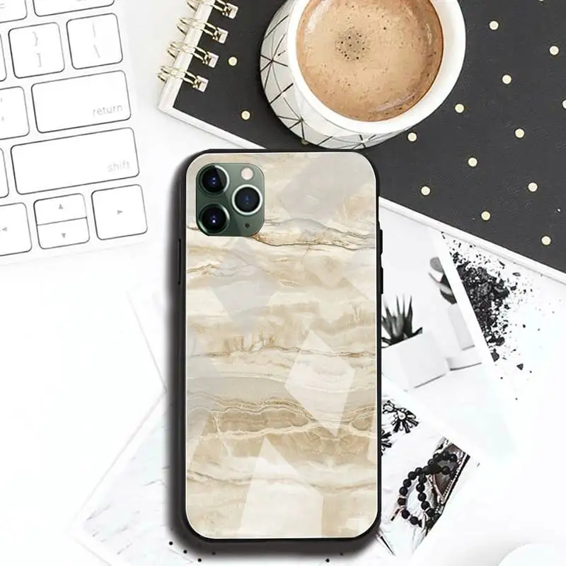 apple phone case Đá Cẩm Thạch Hoa Văn Ốp Lưng Điện Thoại Kính Cường Lực Cho iPhone 12 Max Pro Mini 11 Pro XR XS MAX 8X7 6 6S 6 Plus SE 2020 Bao otterbox symmetry Cases For iPhone