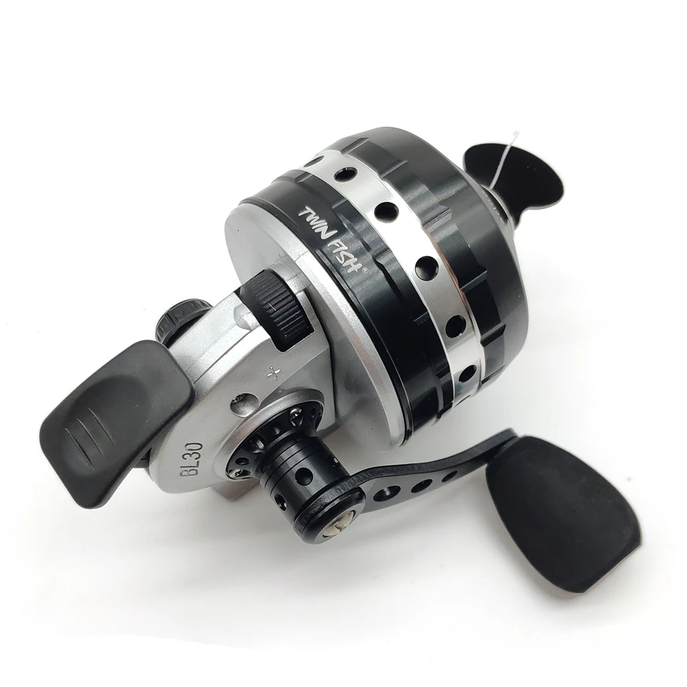 Fishing Reel BL30 4BB Closed Metal Wheel Black for Slingshot Bow Hunting  with line 45M