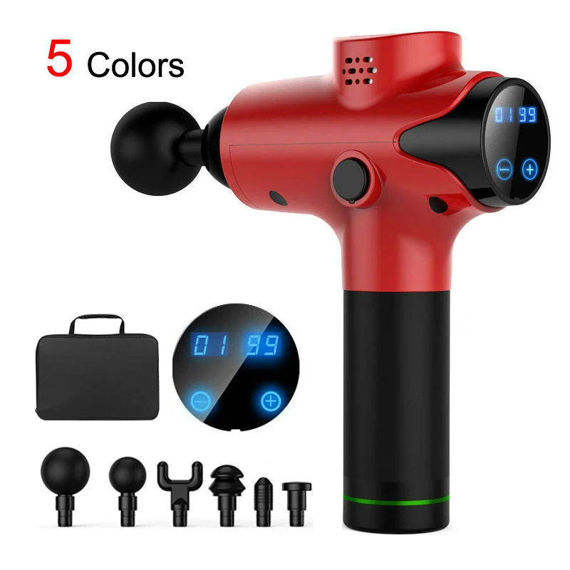 

LCD Massage Relaxation Muscle Gun Deep Tissue Vibration Therapy Massager Percussion Chiropractic Electric Massage Gun Slimming
