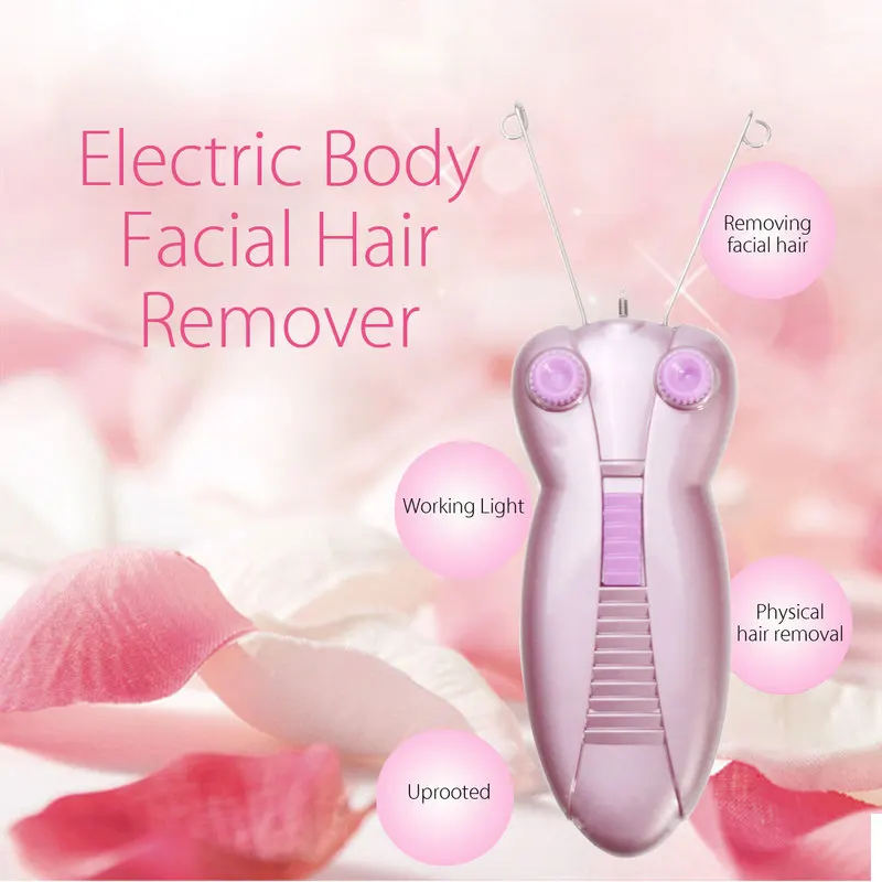 

Mini Electric Body Neck Leg Hair Face Facial Hair Remover Defeatherer Cotton Thread Epilator Shaver Removal for Women
