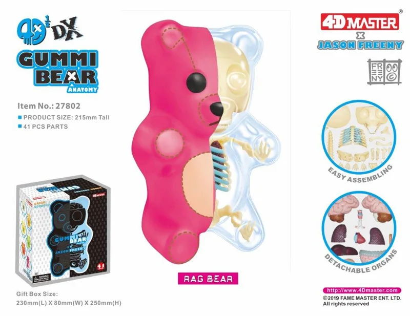 

Genuine Product 4D MASTER Artists Mighty Jaxx Small Gummy Bear Bricks People Small Puppet Little Angel