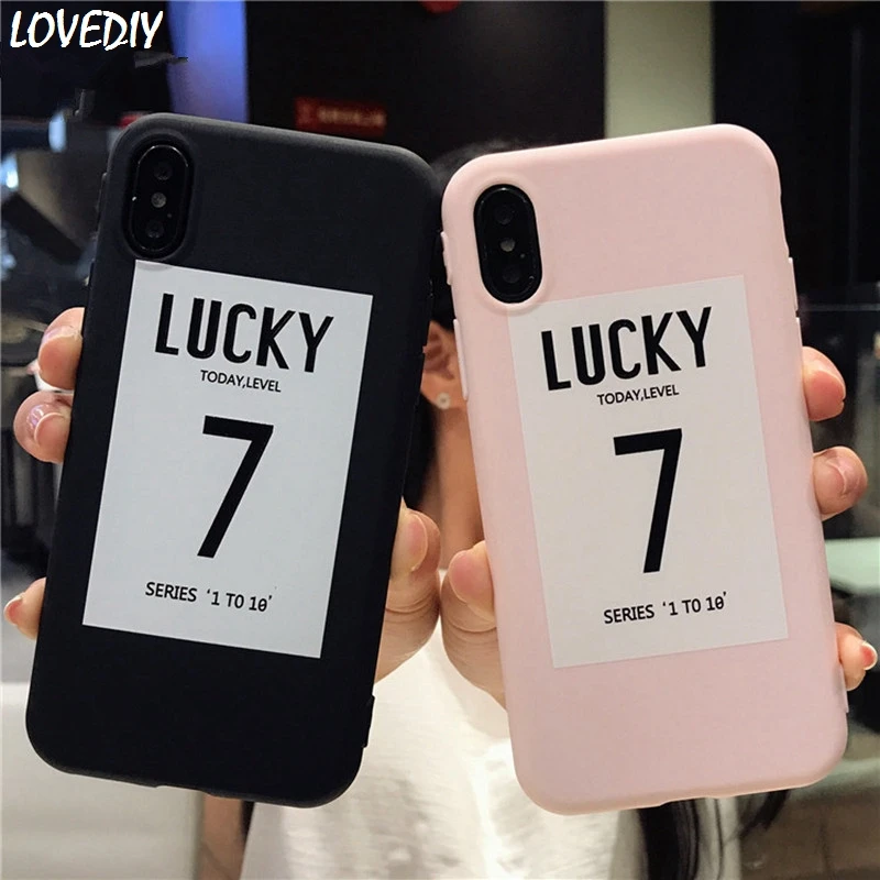 

Lucky Number 7 Series Patterned Case For Apple iPhone 11 Pro Max X XS Xr 7 8 6 s Plus Silicone Phone Cases Soft TPU Back Cover