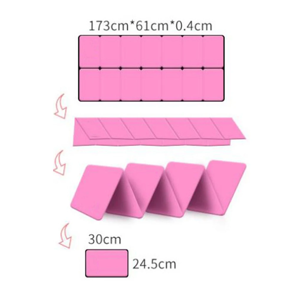 

Folding PVC Non Slip Camping Soft Yoga Mat Exercise Portable Fitness Odorless Thick Travel Gym Training Home Sports