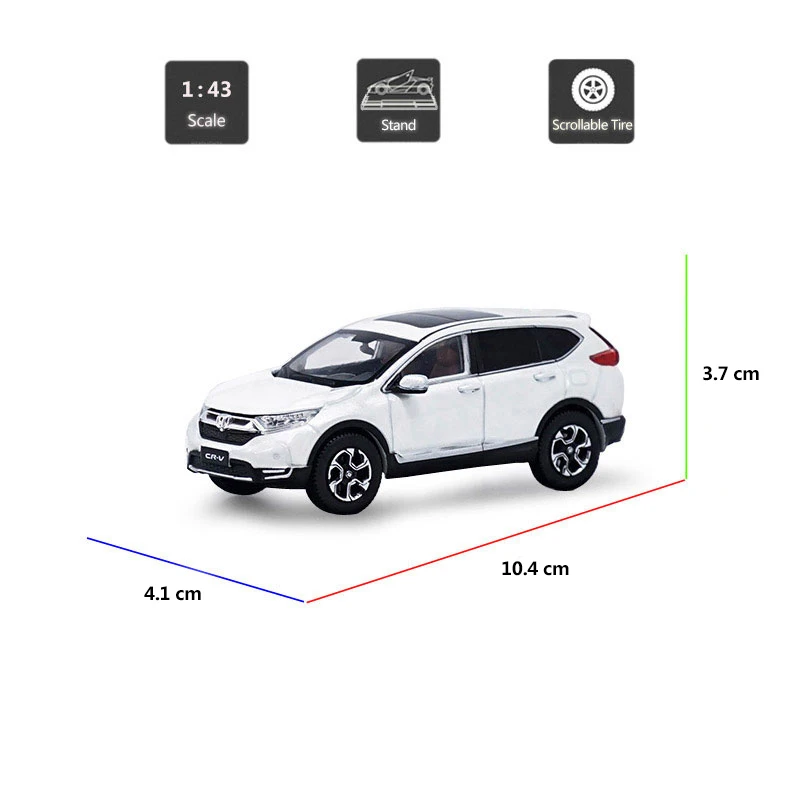 HOMMAT Simulation 1/43 Honda CR-V внедорожник CRV модель автомобиля сплав 1:43 литая игрушка модели автомобилей автомобили игрушки для детей