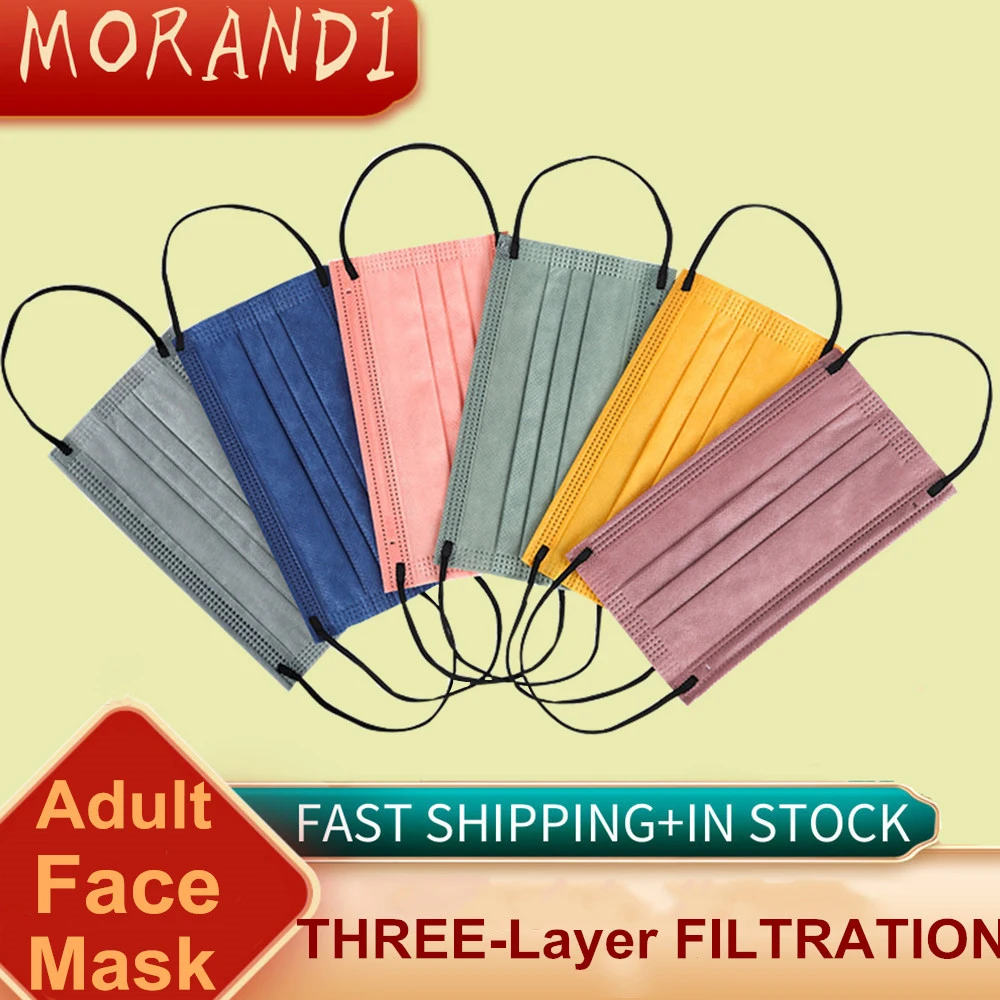 Protective Adult Mask Anti Dust Meltblown Face Disposable Morandi Mascarillas Quirurgicas Colores Masque Chirurgical | Безопасность и