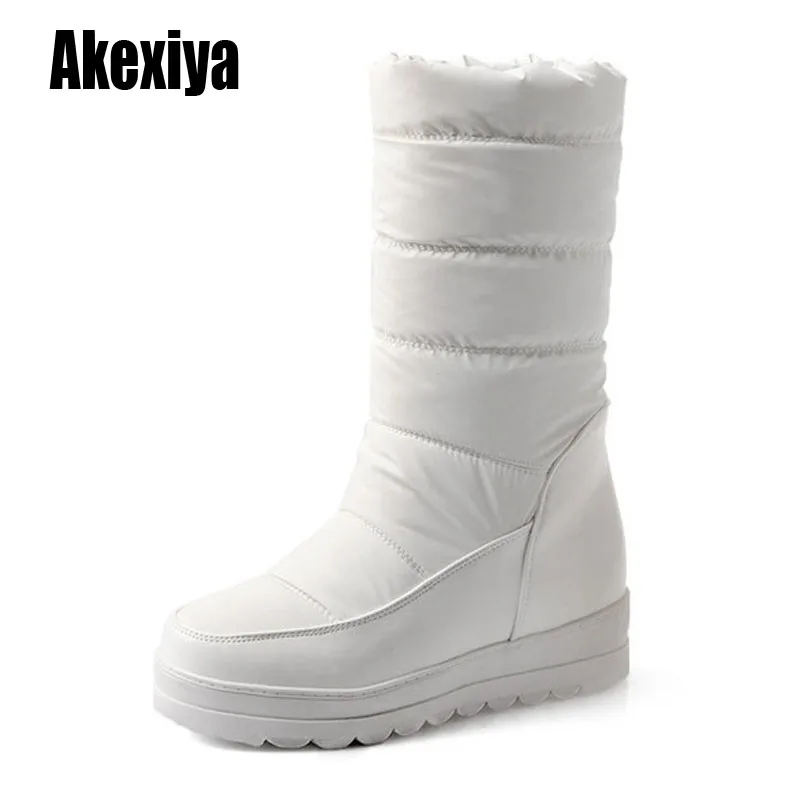 

Winter Waterproof Snow Boots Women Mid-Calf Platform Down Boots Plus Size 34-43 Warm Comfortable Casual Women Shoes Botas k321