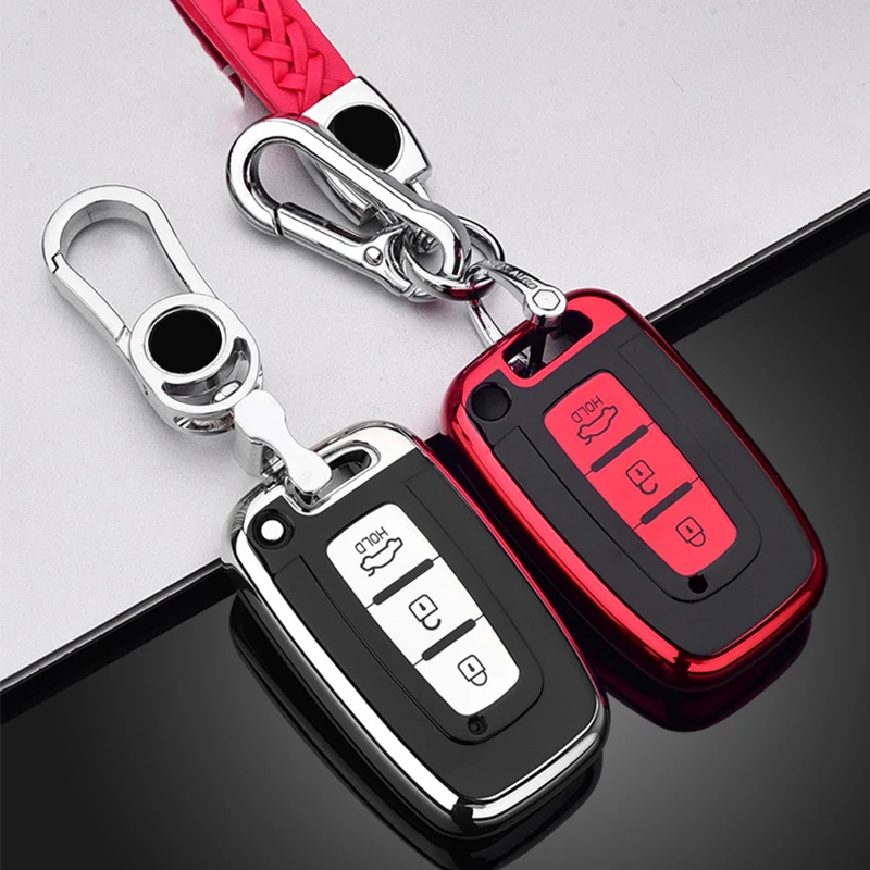 3 Button TPU Car Key Case Cover Bag For Hyundai Solaris HB20 Veloster SR IX35 Accent Elantra For KIA RIO Forte K2 K3 K5 Sportage key case key case cover car key shell