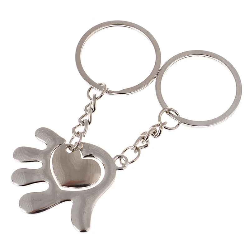 HOT 1 Pair Cute HandPendant  Key Chain Hand Shape Couple Keychain I MISS YOU Valentine