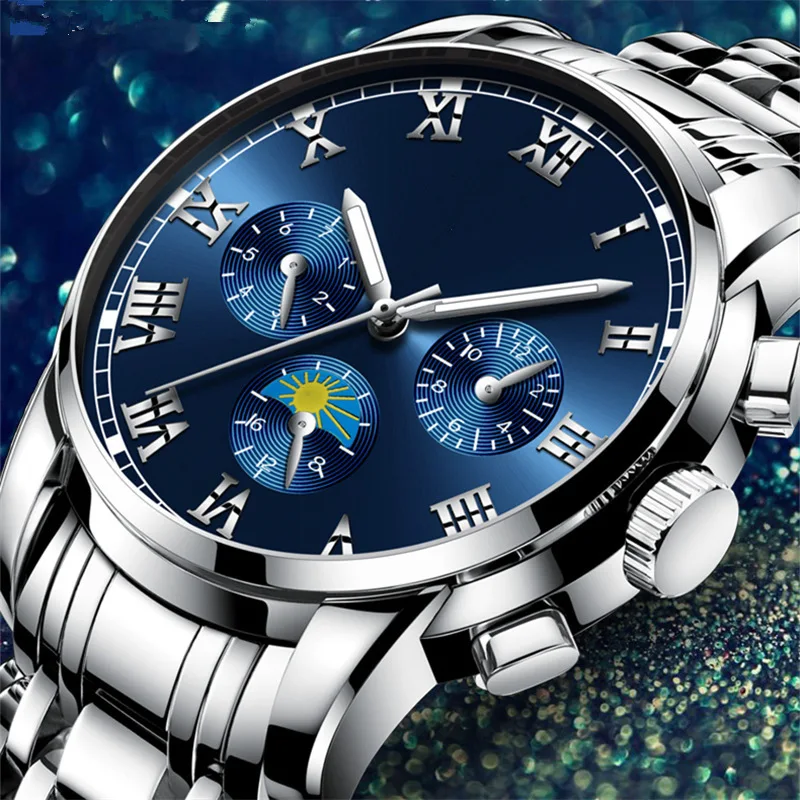

To Fight a Lot of Hot Sales Metal Belt Watch Men Fully Automatic MEN'S Watch Waterproof Night Light-Style Switzerland Non-Machin