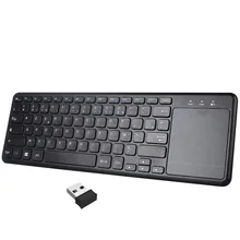 Беспроводная клавиатура 2,4G с сенсорной панелью мыши с энергосберегающей поддержкой компьютера и телевизора, беспроводная клавиатура