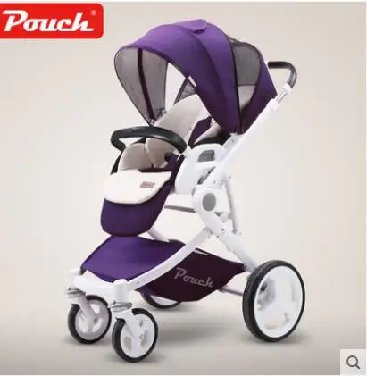 Синий Сумка детская коляска P37High пейзаж детская коляска Kinderwagen sette трон детская складная прогулочная коляска для новорожденного - Цвет: Синий