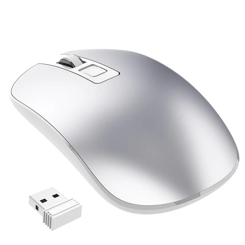 VicTsing PC079 беспроводная мышь 1600 dpi USB оптическая Бесшумная компьютерная мышь с Nano приемником для ноутбука - Цвет: Silver Mouse
