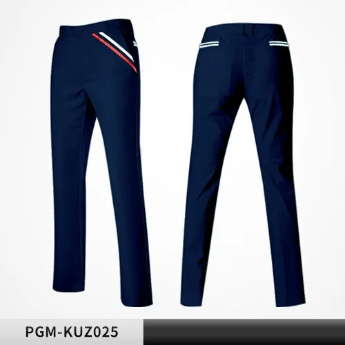 PGM спортивная одежда, штаны для гольфа, мужские эластичные дышащие штаны для гольфа, одежда для настольного тенниса, длинные зимние осенние штаны - Цвет: Navy Blue