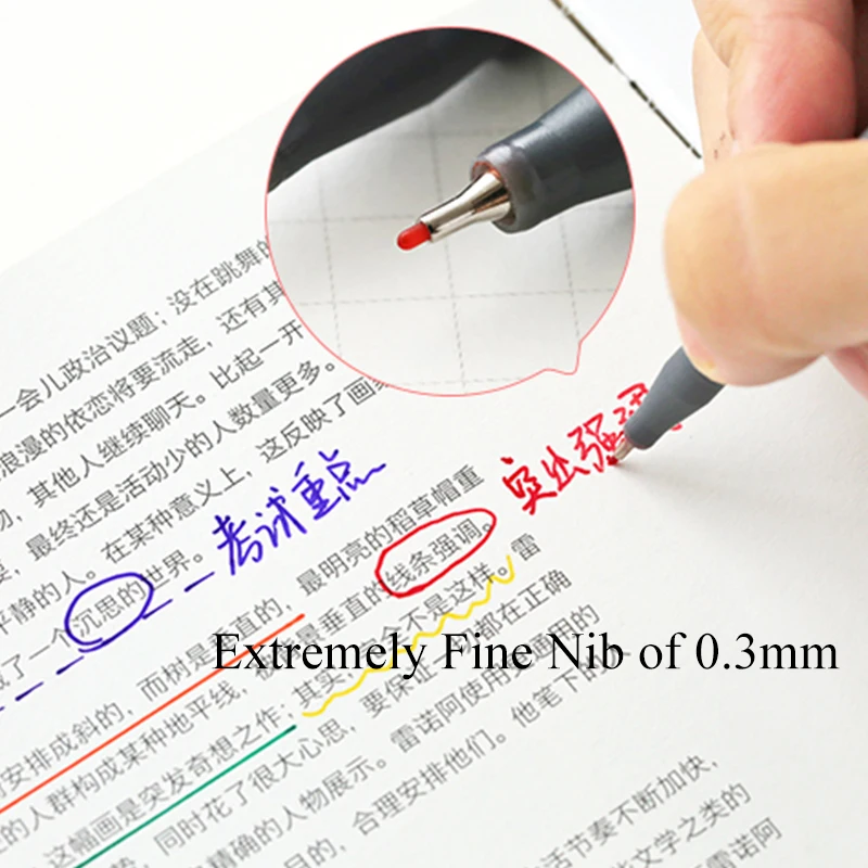 Sipa Colored Hook Line Pen 0.38mm 10 Colors Fineliner Hook Line  Multifunction Pen For Art Sketch Anime Painting Liner SR153