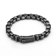 Ретро Локомотив титановая сталь мужской браслет простой тренд ручной ювелирной цепи Lnik Дружбы мужские браслеты и браслеты