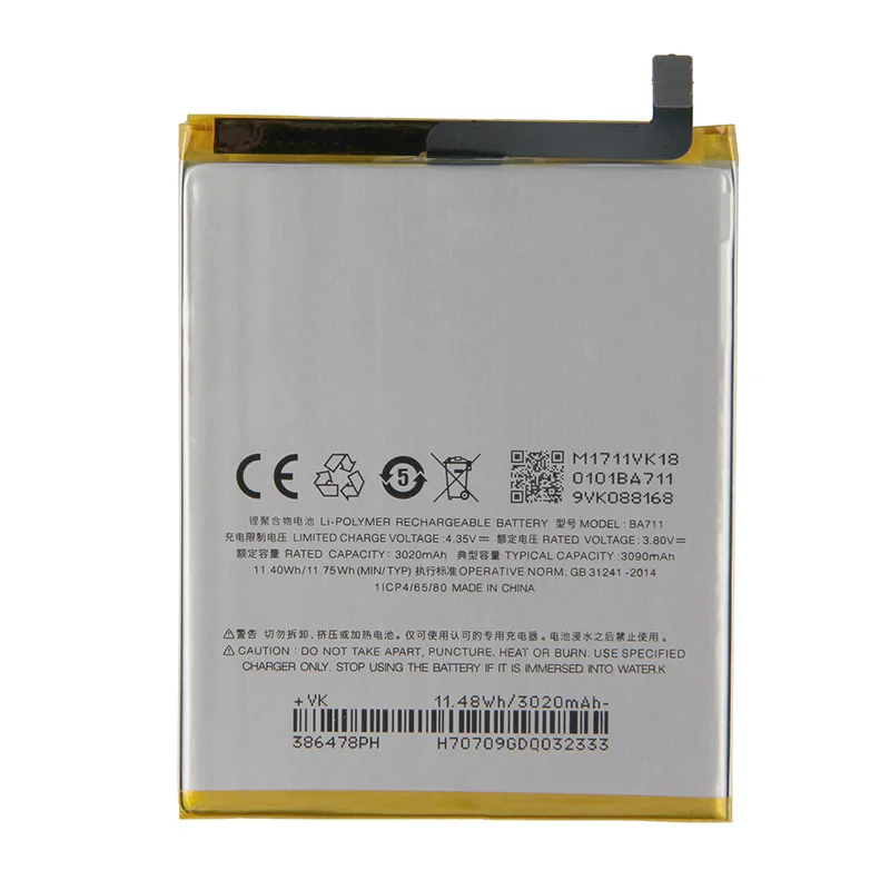 Оригинальная Высококачественная батарея BA711 для Meizu Meilan 6 M6 M711Q M711 M711C 3090mAh