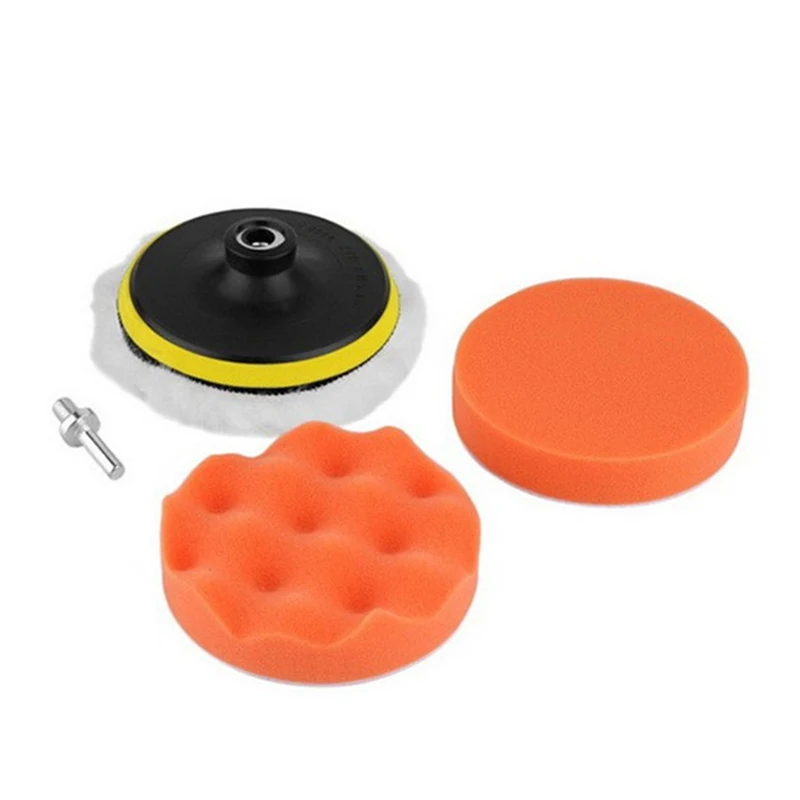 Durável Milímetros Polegada M10 Encerar Carro Esponja Buffer Lustrando Polimento Pad Polidor Ferramenta Grupo 3000rmp Velocidade 9pcs 125 5 7 Cheap Esponja p encerar