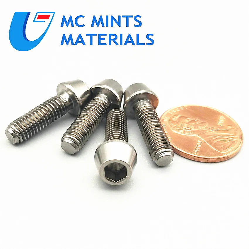 Титановый Ti M5 x 10 12 16 18 20 25 30 35 40 45 50 мм шестигранный ключ конический Зажим Руль для
