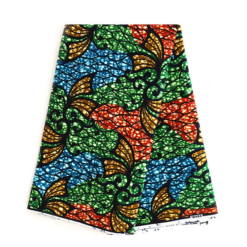 Хлопок, африканская настоящая восковая Ткань для шитья платья,, высокое качество, принт, батик, ткань, 6 ярдов, Анкара, настоящая восковая ткань 324