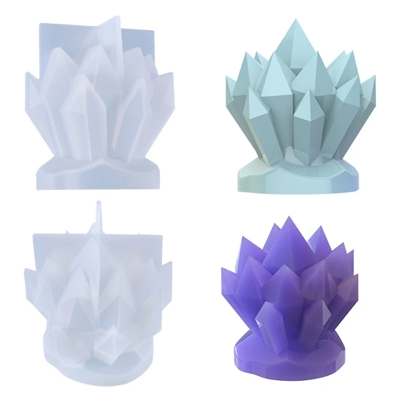 

Crystal Cluster Stone Decorations Epoxy Resin Mold Irregular Ore Spar Ornaments Casting Silicone Mould for DIY Crafts