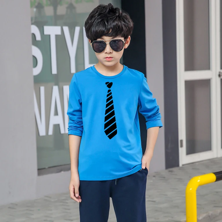 

Street Fashion Kids T-shirt Classic Suit Bow Tie Gentleman Tee Shirts Casual Child Long Sleeve Tee Shirt Toddler Funny Clothes