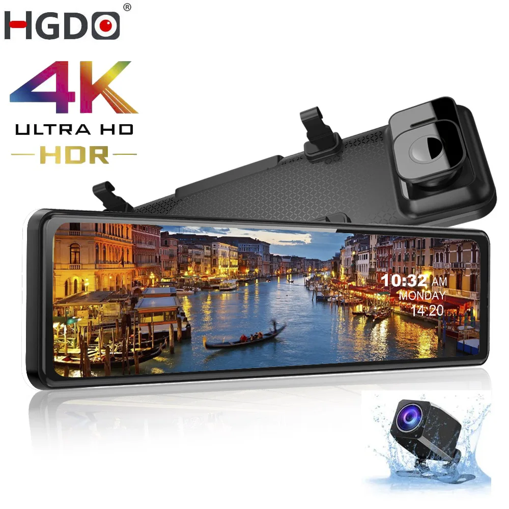 Hgdo 12 ''4K Auto Dvr Camera Sony IMX415 Achteruitkijkspiegel Fhd 1080P Achteruitrijcamera Dash Cam griffier Video Recorder Parking Monitor Hgdo 12 ''4K Auto Dvr Camera Sony IMX415 Achteruitkijkspiegel Fhd 1080P Achteruitrijcamera Dash Cam griffier Video Recorder Parking Monitor