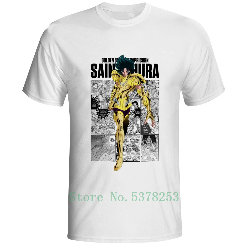 

Capricorn Shura T Shirt Gold Saints Anime Saint Seiya Knights Of The Zodiac Brand Unisex T-Shirt Fashion Tee Hip Hop