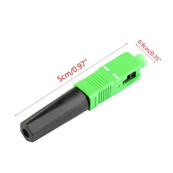 

100pcs FTTH SC APC Fast Connector Single-mode Fiber Optic SC UPC Fiber Optic Quick Connector Fast Straight Tail Adapter Complies