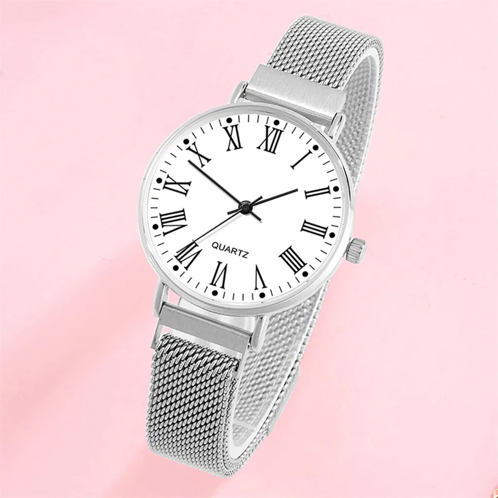 Reloj mujer модные женские часы с магнитной пряжкой часы с ремешком-сеткой Кварцевые аналоговые круглые наручные часы bayan kol saati montre femme