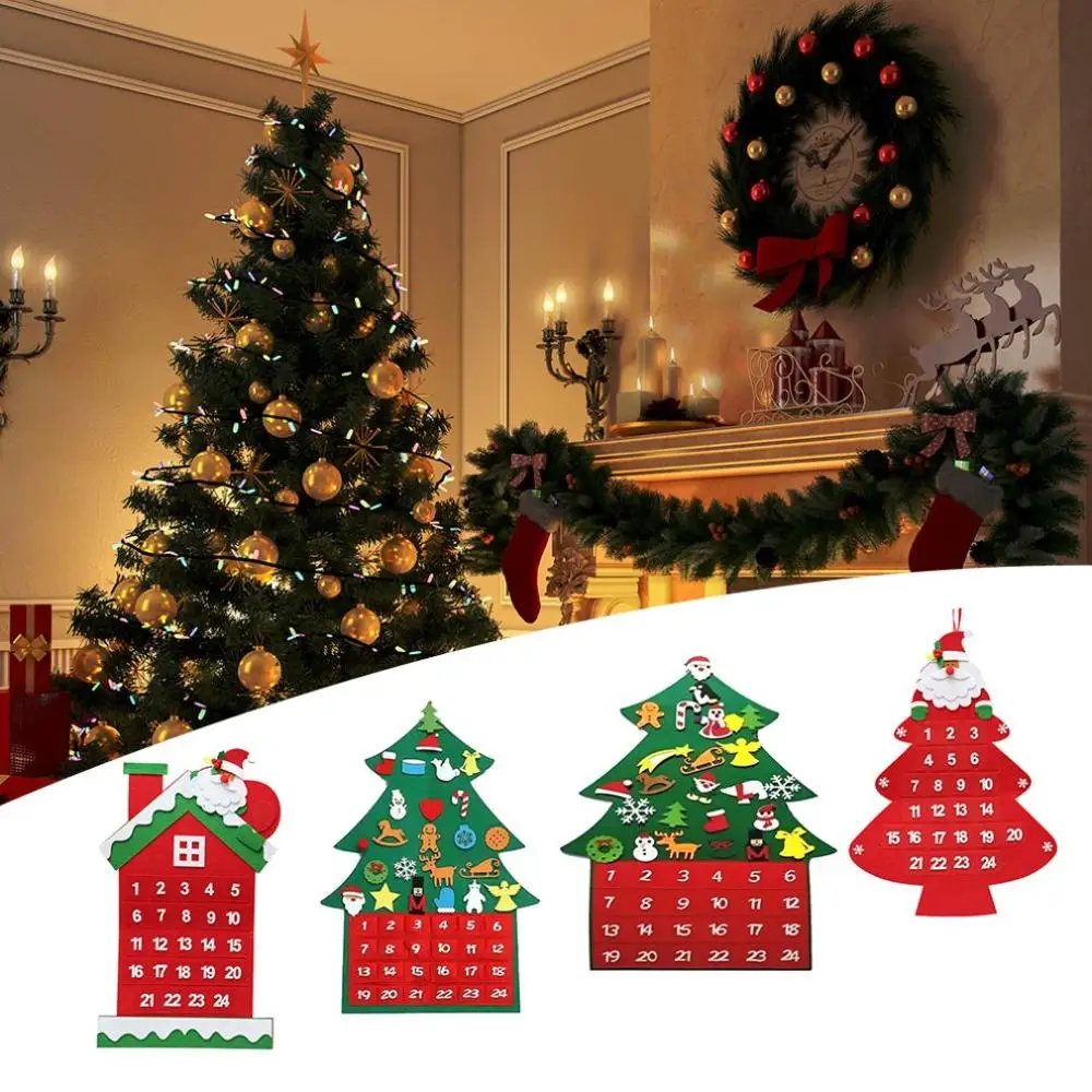 

Felt Christmas Tree Pendant Children's Puzzle Hand Mall Christmas Atmosphere Layout Ornaments Wall Hanging Decor