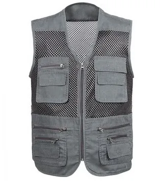 Dark grey style 2 Открытый для мужчин Кемпинг Охота Рыбалка Пешие прогулки жилет амфибия Мульти Карманы тактический жилет для женщин быстросохнущая сетка дышащая одежда - Цвет: Dark grey style 2