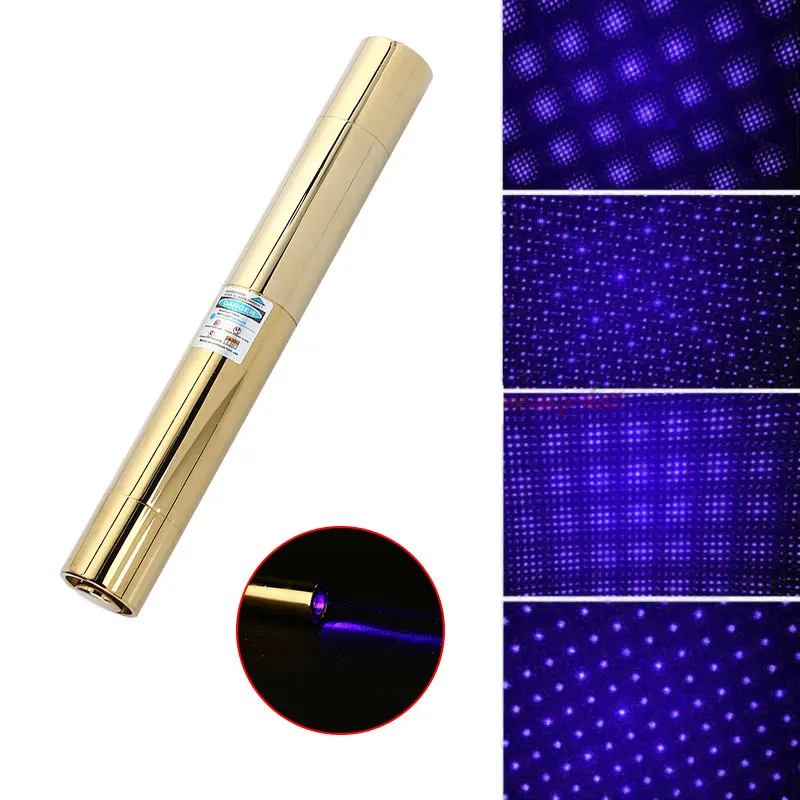 Portable Laser Pointer 5000mW Military High Powered Flashlight Signal Lamp Laser Pen Powerful 2*16340 Focusable Beam Starry Sky